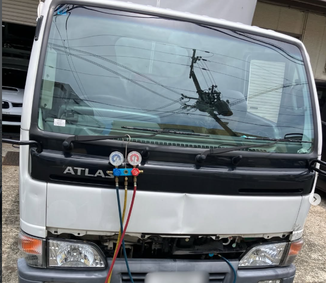 【尼崎市】日産アトラスのエアコン修理｜コンプレッサー交換・部品持ち込み取り付けにも対応！